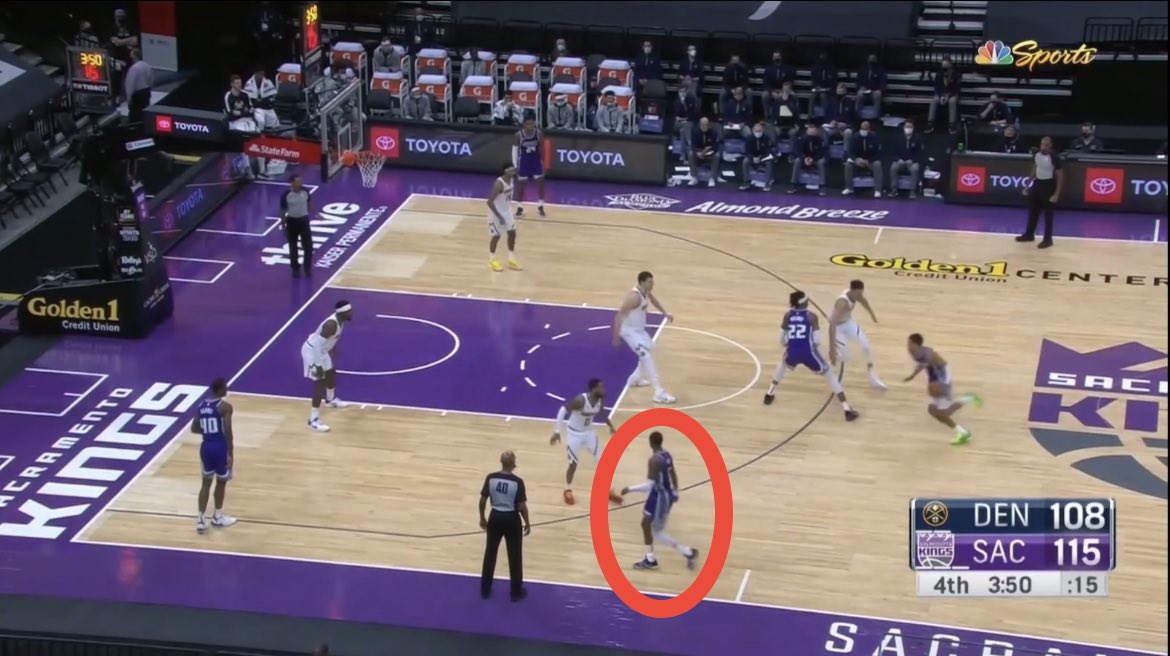 I want this point to stick: for three straight plays in the most critical point of the game, the Kings asked their newly minted $163 million man to stand at the three point line while a 20 year old rookie in his fourth NBA game ran the show. That's an insane amount of belief