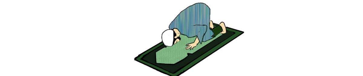 5- on se prosterne, le visage touchant par terre, les mains allongées sur le sol, les coudes relevés, on récite trois fois :"subhana rabi-' ala wa bihamdih"- On relève le torse en disant : rabbi-gfir li- on se prosterne nouveau en disant Allahou Akbar puis