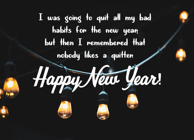 Haha ill keep my habits they make me ME but happy new year let's hope its a better one 😂