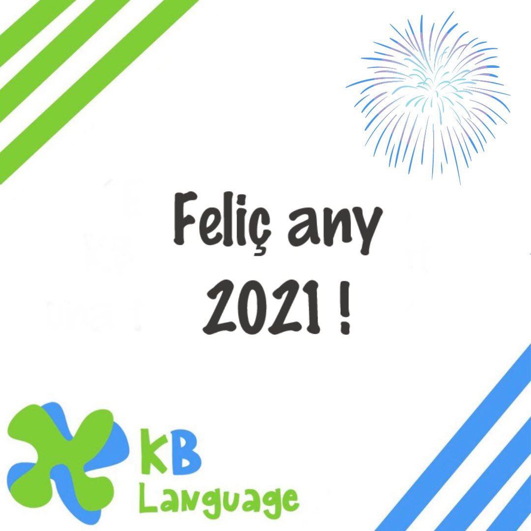 KBLanguage's tweet photo. Feliç Any 2021
Feliz Año 2021
Happy New Year 2021 https://t.co/qRbEm04kiS