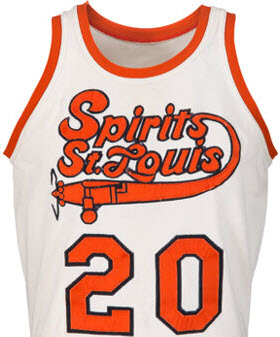 SportsCollector's tweet photo. Their existence was wild and all too brief, but a Spirits of St. Louis jersey worn by a basketball great is coming to auction:   https://t.co/51GmqYKPoL https://t.co/xycEpFLyI3