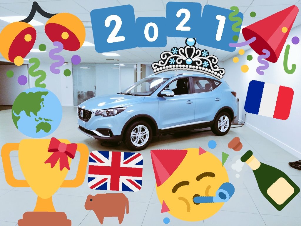 MG Zs Ev a rechargé sa batterie, et prête pour démarrer la nouvelle année 3...2...1...C'est parti ! 😂😉👍