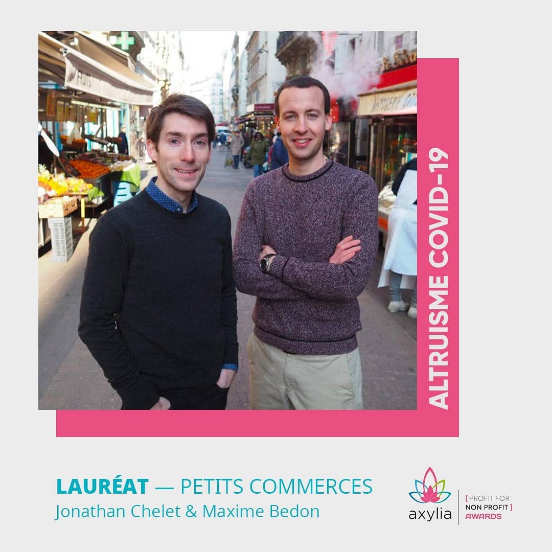 PetitsComs's tweet photo. 🏆Petitscommerces lauréat 2020 des @AwardsAxylia ! Notre initiative https://t.co/63n1Tf4pyL, qui a aidé des milliers de #commerces de proximité pendant la crise du #COVID19, a été remarquée par @Axylia_, qui récompense les entreprises altruistes, à l’impact sociétal important 🙏🏻 https://t.co/CIyZWlNfkn