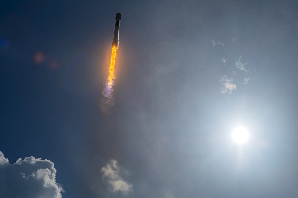 Falcon 9 soars by the sun while launching the third GPS III satellite on June 30. A great example of how  @flightclubio enables photographers to plan for shots we might not have thought to plan for.