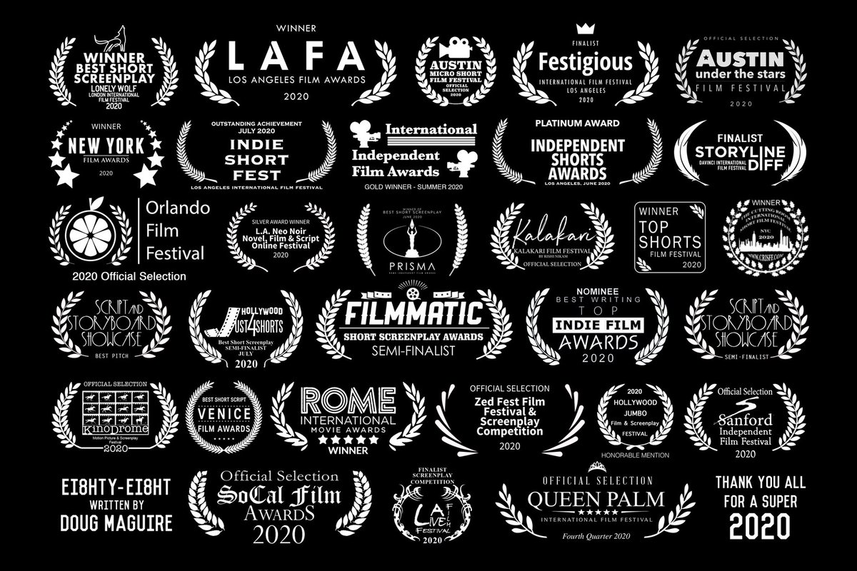 super88movie's tweet photo. 🌿2020🌿 @FilmFreeway
AMAZING YEAR... thank you!
♾♾:
#FilmFestival #FilmFestivals #award #awards #accolade #accolades #FilmFreeway #laurel #laurels #Ei8hty_Ei8ht #DAMGR8 #ThankYou https://t.co/OK4EsWCHwS