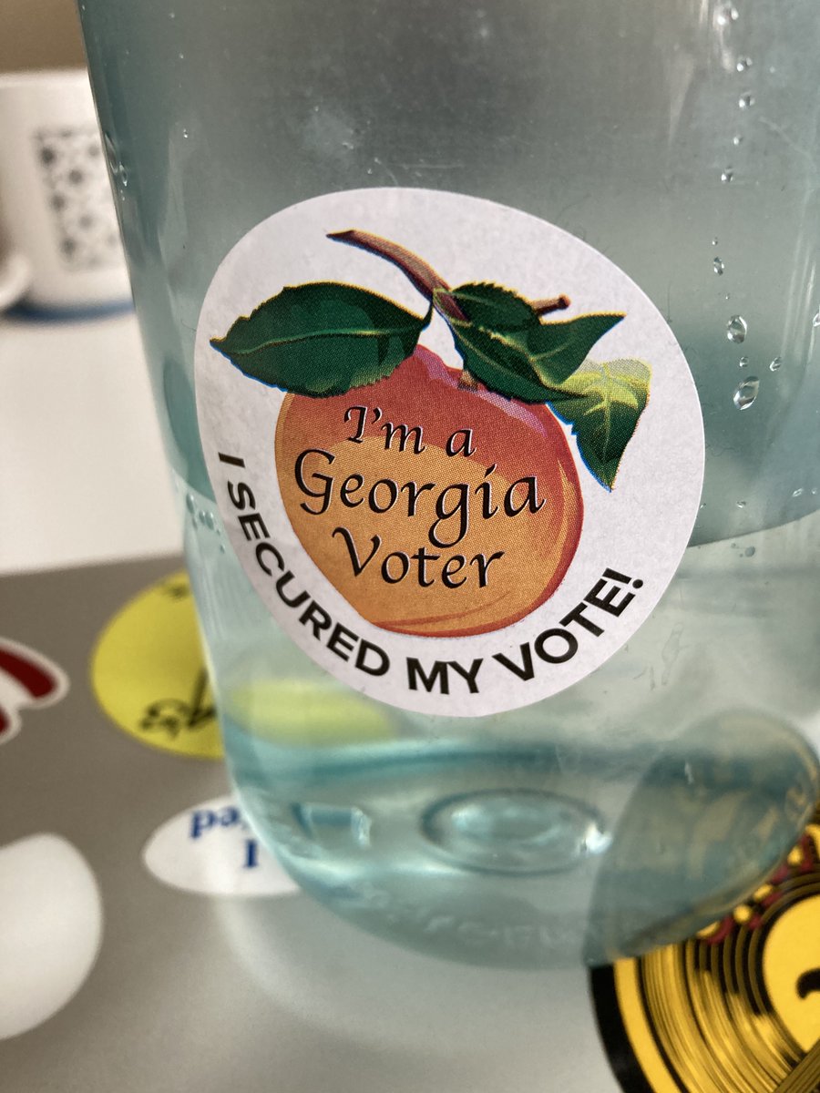kielacrabtree's tweet photo. A big thank you to @blfraga for his daily #GASenRunoff updates, which have also served as my daily reminder to go vote. 

Finally got it done this morning! https://t.co/Fwm3WrERgt