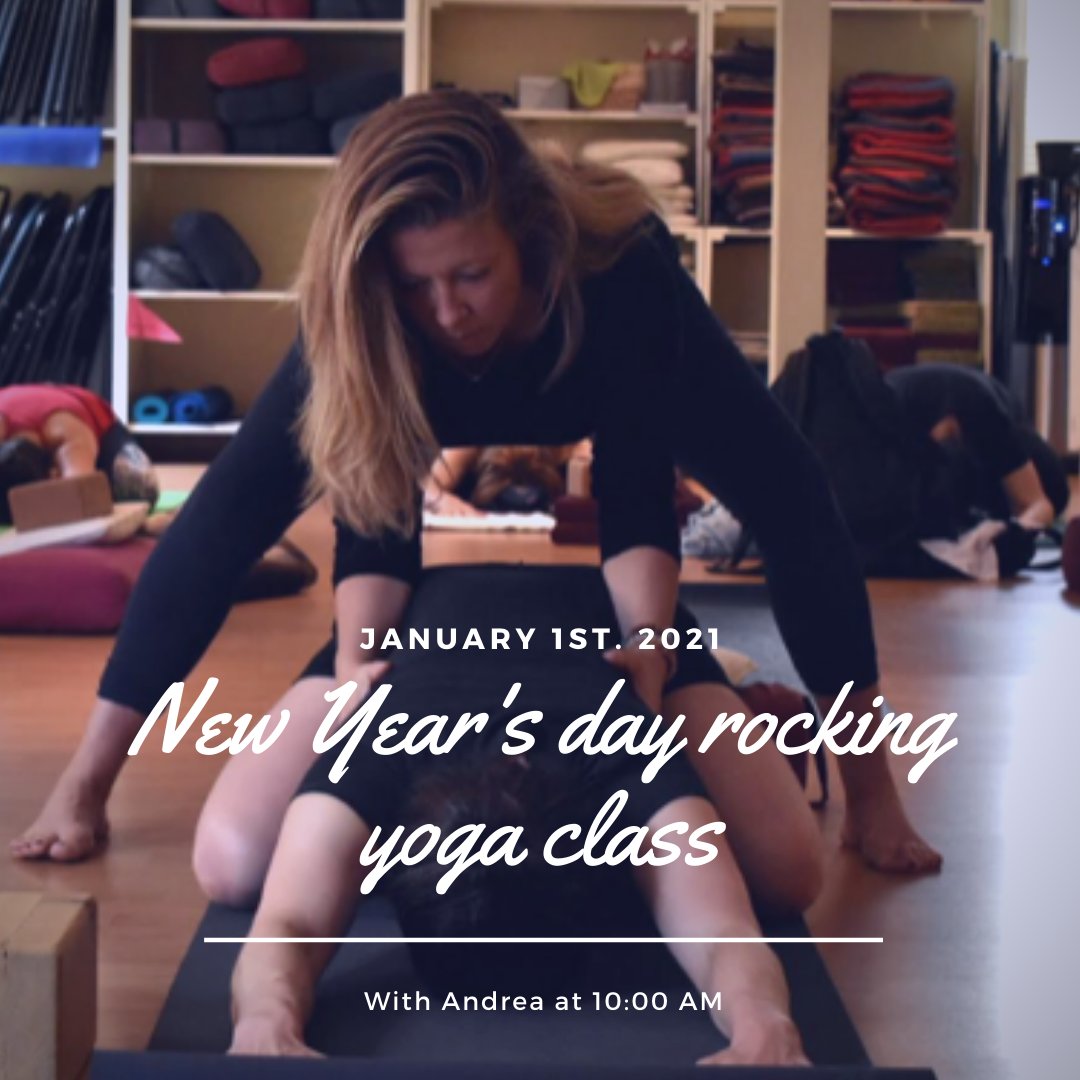 TAYS_YOGA's tweet photo. Last chance to register for tomorrow's class with Andrea. 

Start the year practicing with her at 10:00am!

Register: https://t.co/KG8nzerbxK https://t.co/xk9Ho6j1Aw