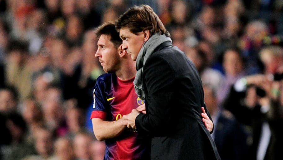 Messi under Tito/ Roura and Tata Martino.Those two seasons were least exciting in his career. Struggling with injurys and fitness Messi was playing more as a central forward than a false nine and his playmaking numbers took a hit.