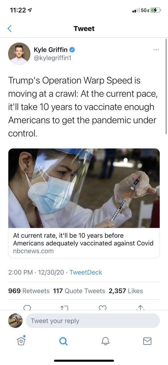 It really is incredible watching the same members of the press that claimed there was almost no chance we would get a vaccine this year now complain we’ve only vaccinated 3-4 million people so far in a few weeks.