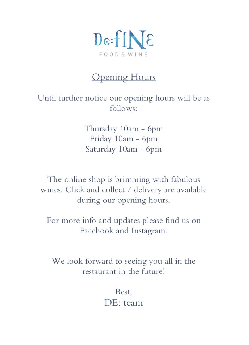 define_wine's tweet photo. New opening hours! https://t.co/sz9AvmRiCR