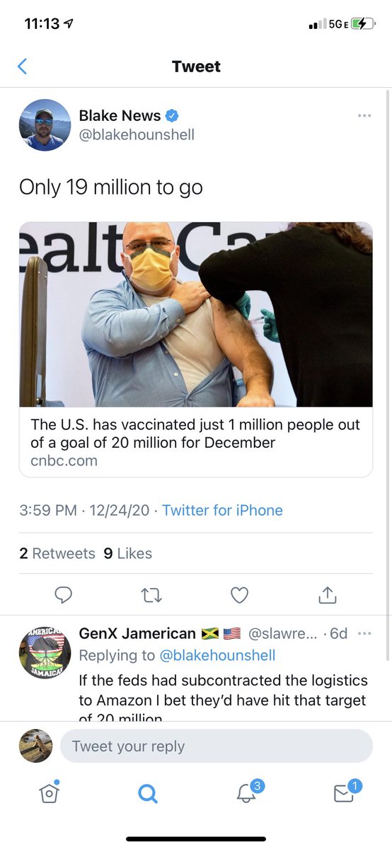 Or the ones who spent months (wrongly) suggesting the Trump admin was irresponsibly rushing the vaccine by targeting this year now complaining they are a few weeks behind schedule to hit 20m vaccinated.