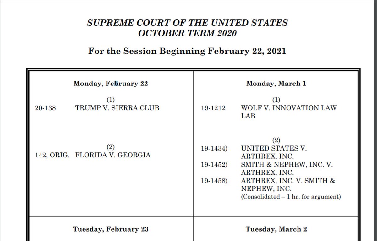 PerryECooper's tweet image. Arthex will be argued March 1. #SCOTUSGate