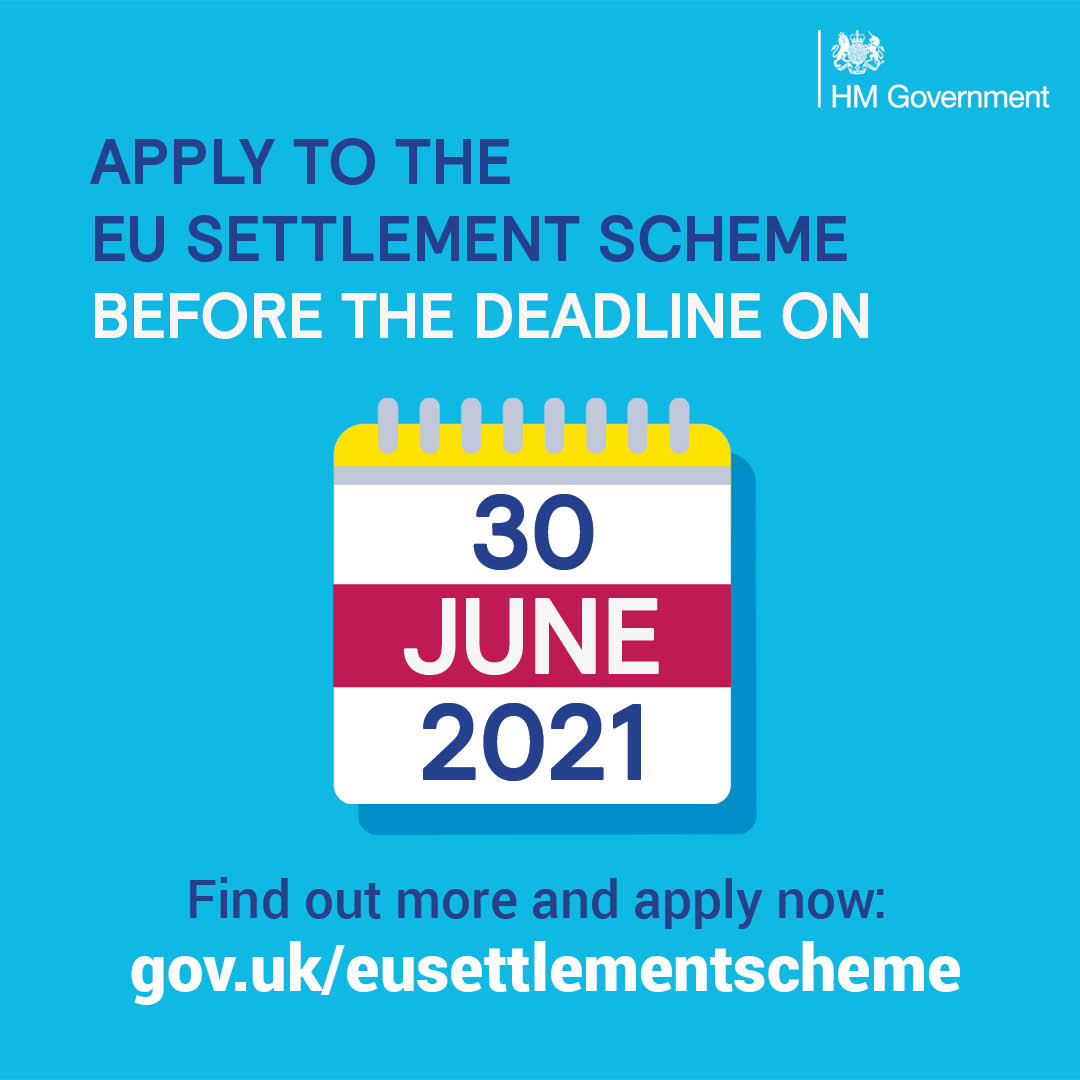 belfastcc's tweet photo. The transition period ends today, marking the start of a new relationship with the EU. If you're an EU/EEA/Swiss citizen in Belfast, you &amp; your family must apply for the EU Settlement Scheme by 30 June 2021 to protect your rights in the UK - https://t.co/pgDTdRhLJg #BeBrexitReady https://t.co/IjOHxcayKw