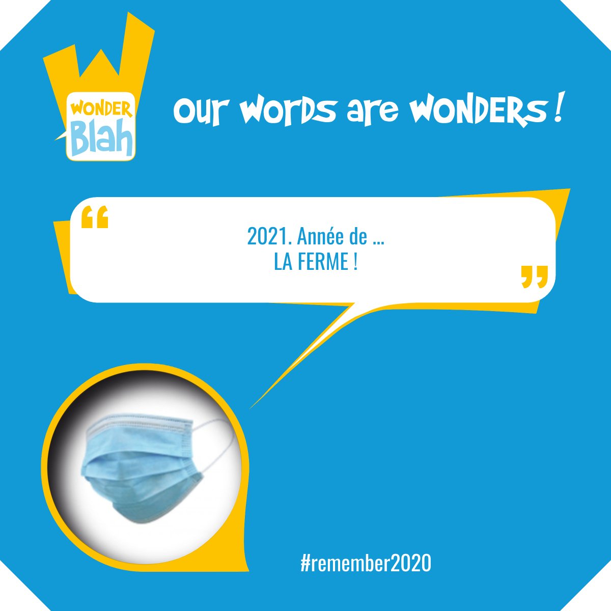 WonderBlahs's tweet photo. Belle Année 2021 à tous !

#remember2020, #wonderblah :
https://t.co/YxkyWUzM7z https://t.co/BXC3FrBO30