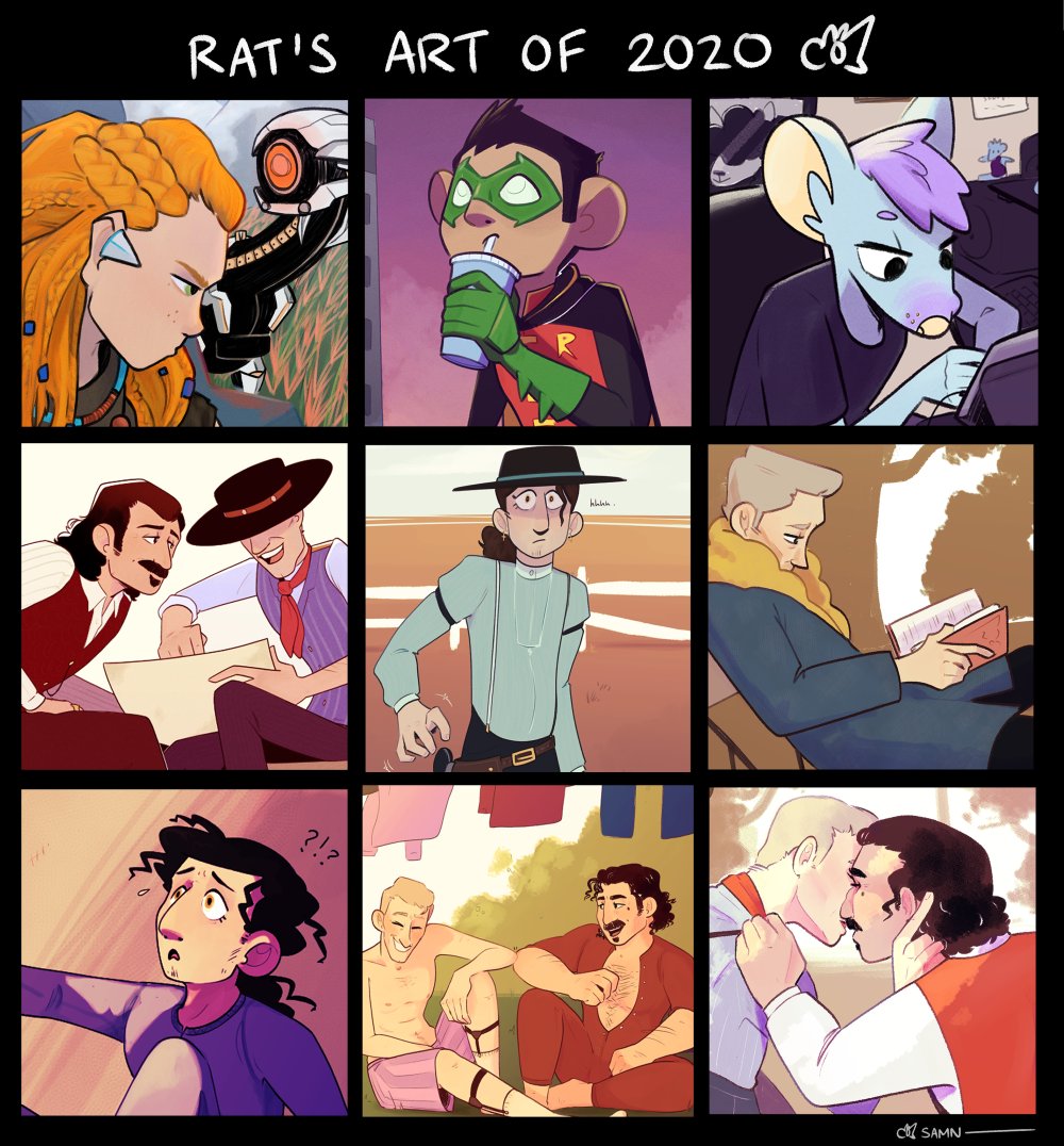 2020 art summary! you can pinpoint the exact moment where i played rdr2 and contracted cowboy brainrot

some full favs &amp; notes in the thread 👇 