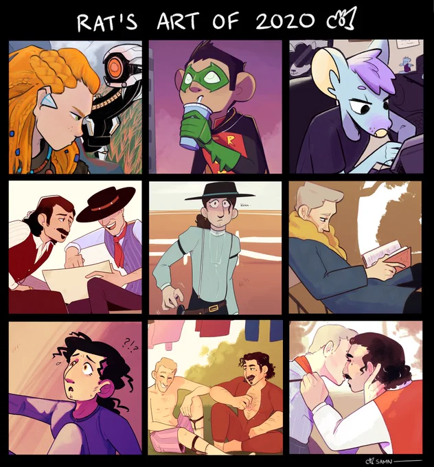 2020 art summary! you can pinpoint the exact moment where i played rdr2 and contracted cowboy brainrot

some full favs &amp; notes in the thread 👇 