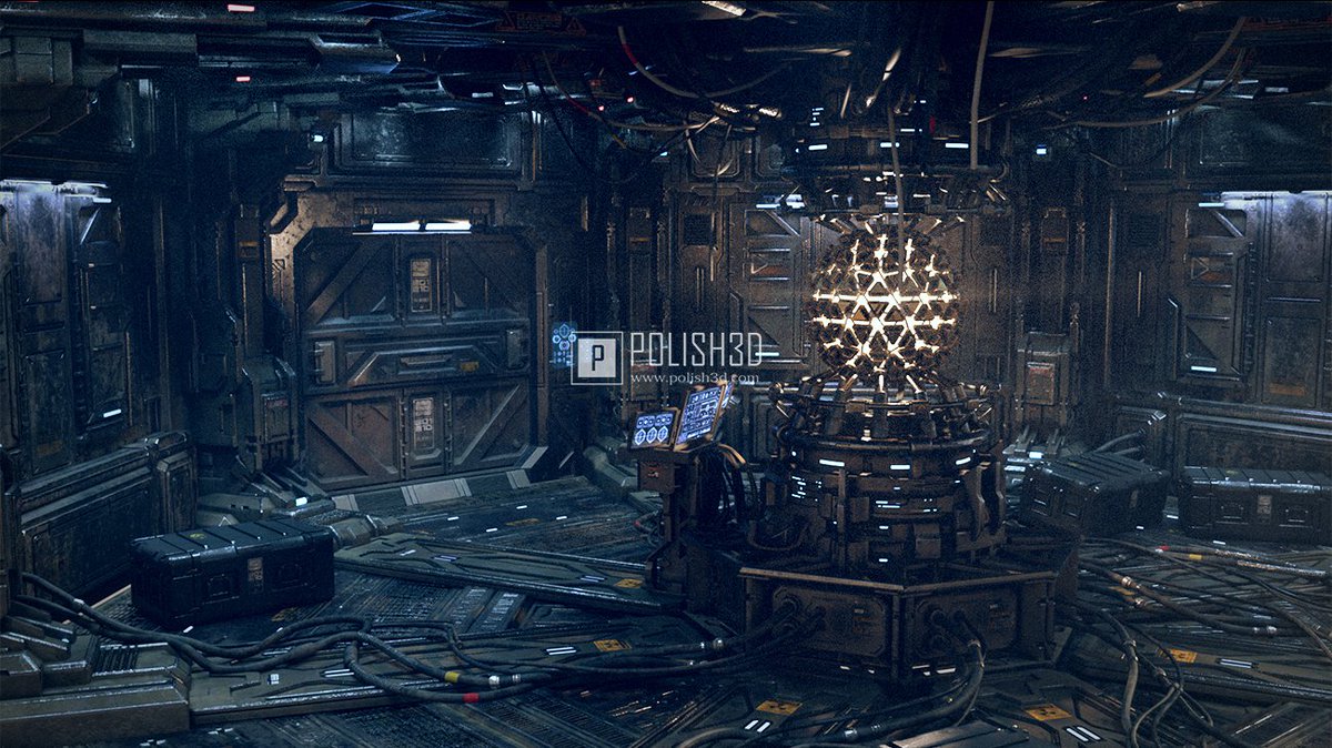 Scifi-fi reactor room made in 2020. #3dart #3dmodeling #3d #rendering #interior #scifi #reactor #room, see more in polish3d.com
