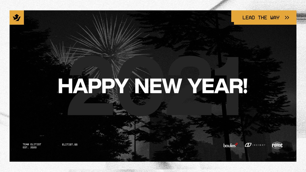 Happy New Year from Team Elitist! 

Let's hope 2021 treats us better than 2020 did. 

#LeadTheWay