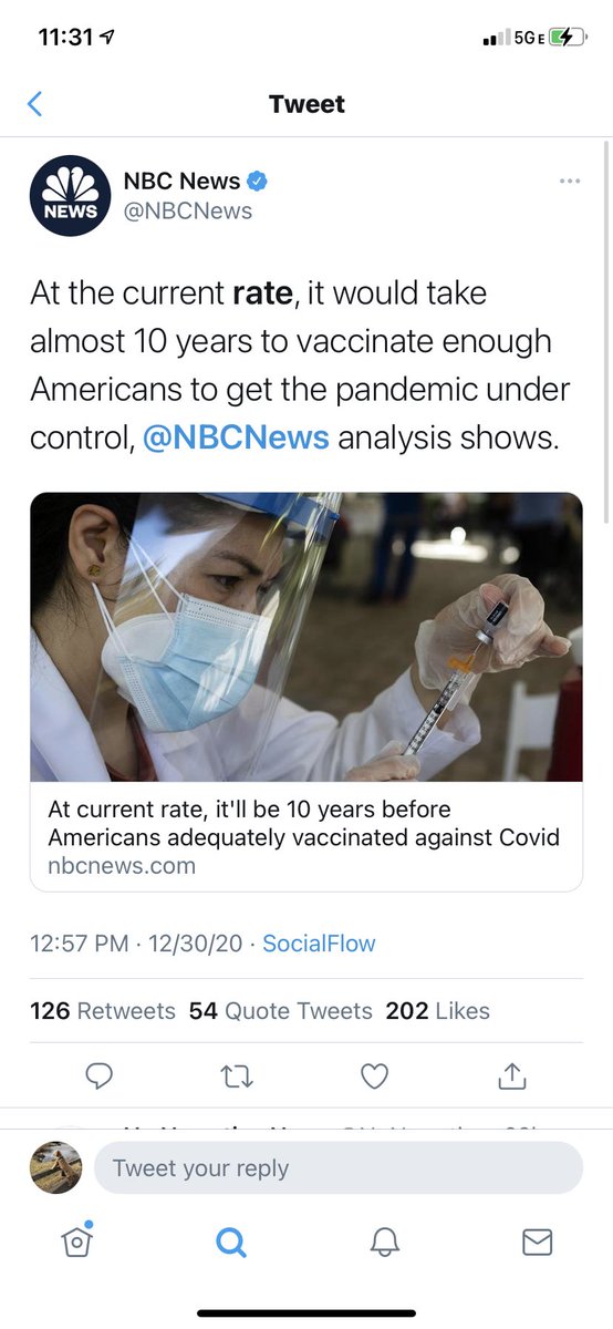 NBC News went from months of claiming “it would take a miracle to see a vaccine this year!” to complaining about the rate of the administration in December.