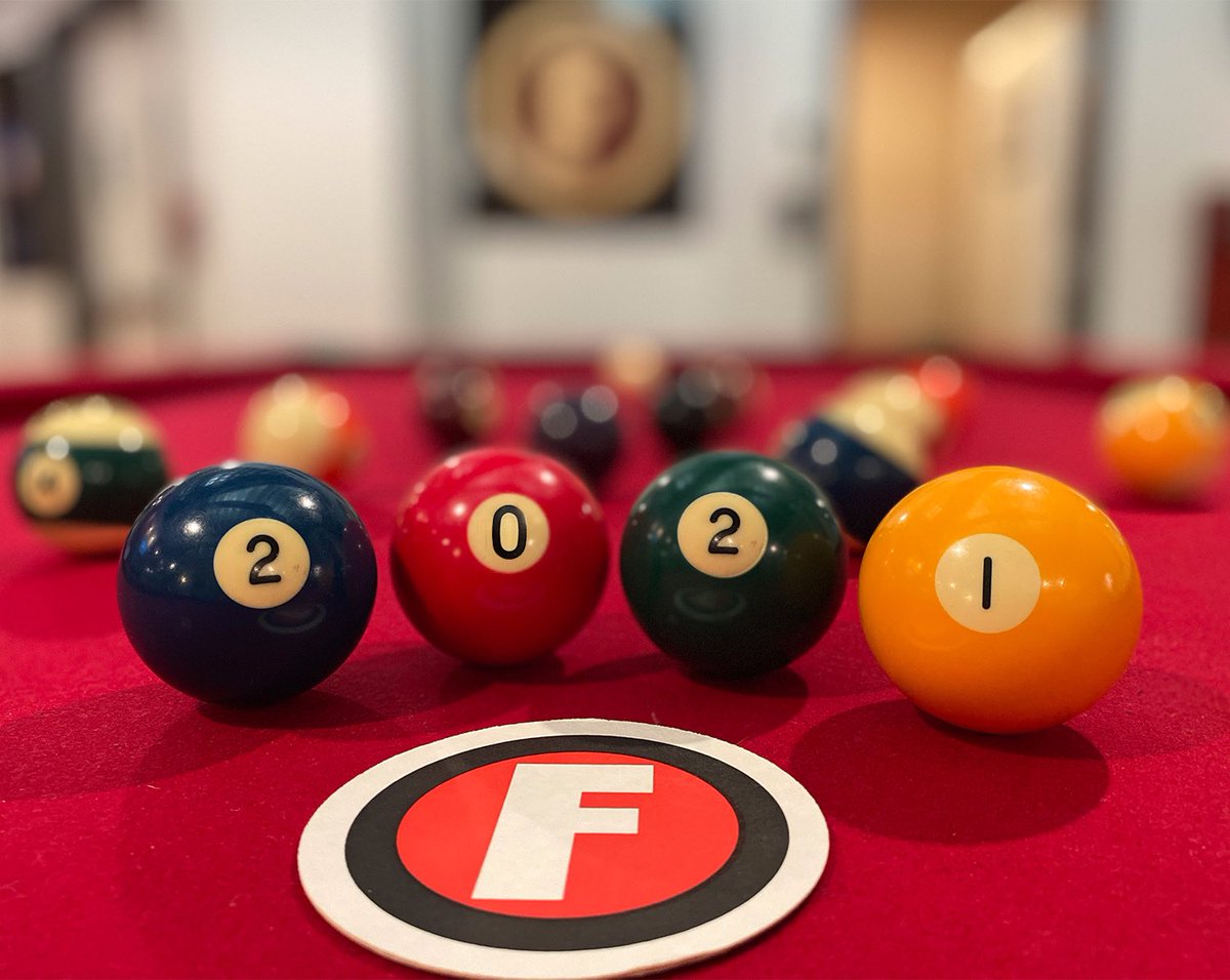 finishpostprod's tweet photo. Let's scratch 2020, break into 2021, and run the table!
We're ready for any angle or bank shot you have here at Finish.
We wish you all a solid Happy and Healthy New Year!
#HappyNewYear #Hello2021 #FinishPost #Boston #Pool #QueueItUp https://t.co/Hu0GXWPTCn