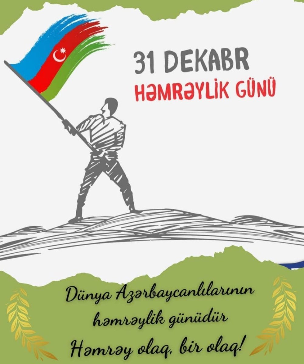 Bakines93's tweet photo. 31 dekabr Dünya Azərbaycanlılarının Həmrəylik Günü və Yeni İliniz mübarək Olsun ✨🇦🇿

#Azerbajian #Azerbaycan #Azərbaycan #31dekabr #HəmrəylikGünü #Bakı #Bakü #baku #Azərbaycanlı #Azerbaycanlı #Azerbaijani #Azerbaijanis #yeniyıl #yeniil #2021yeniyil #2021NewYear https://t.co/2bkRLHdysy