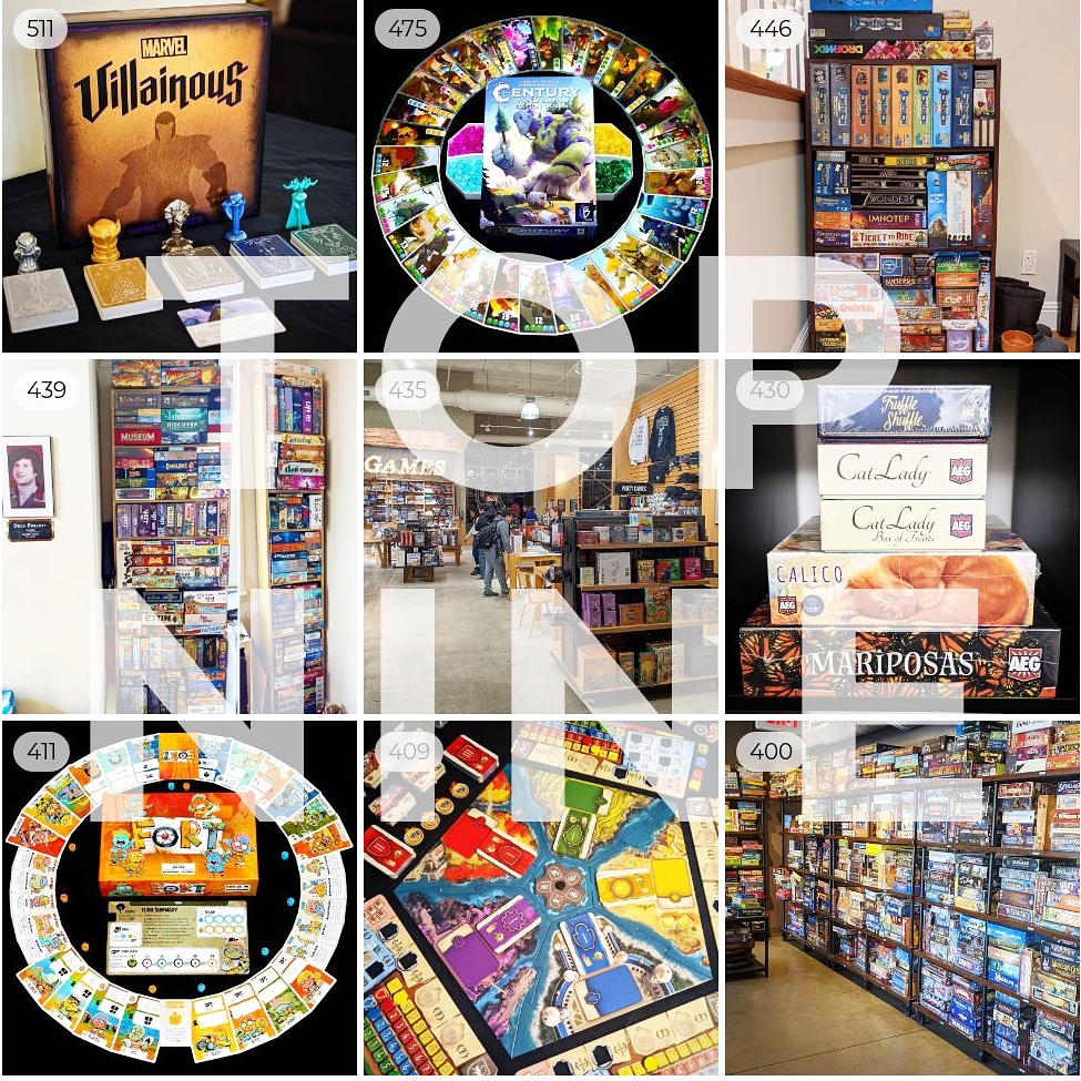 whatseplaying's tweet photo. Here it is, my #2020topnine! As usual, y'all really love @MoxBoarding and @GamehausCafe (and you're right to!), but Fort, Marvel Villainous, Hadara, and Century: Golem Edition got some love, too! And shelves. What were your gaming highlights this year?
https://t.co/P4b0M5vT1m https://t.co/qbq42nwBF7