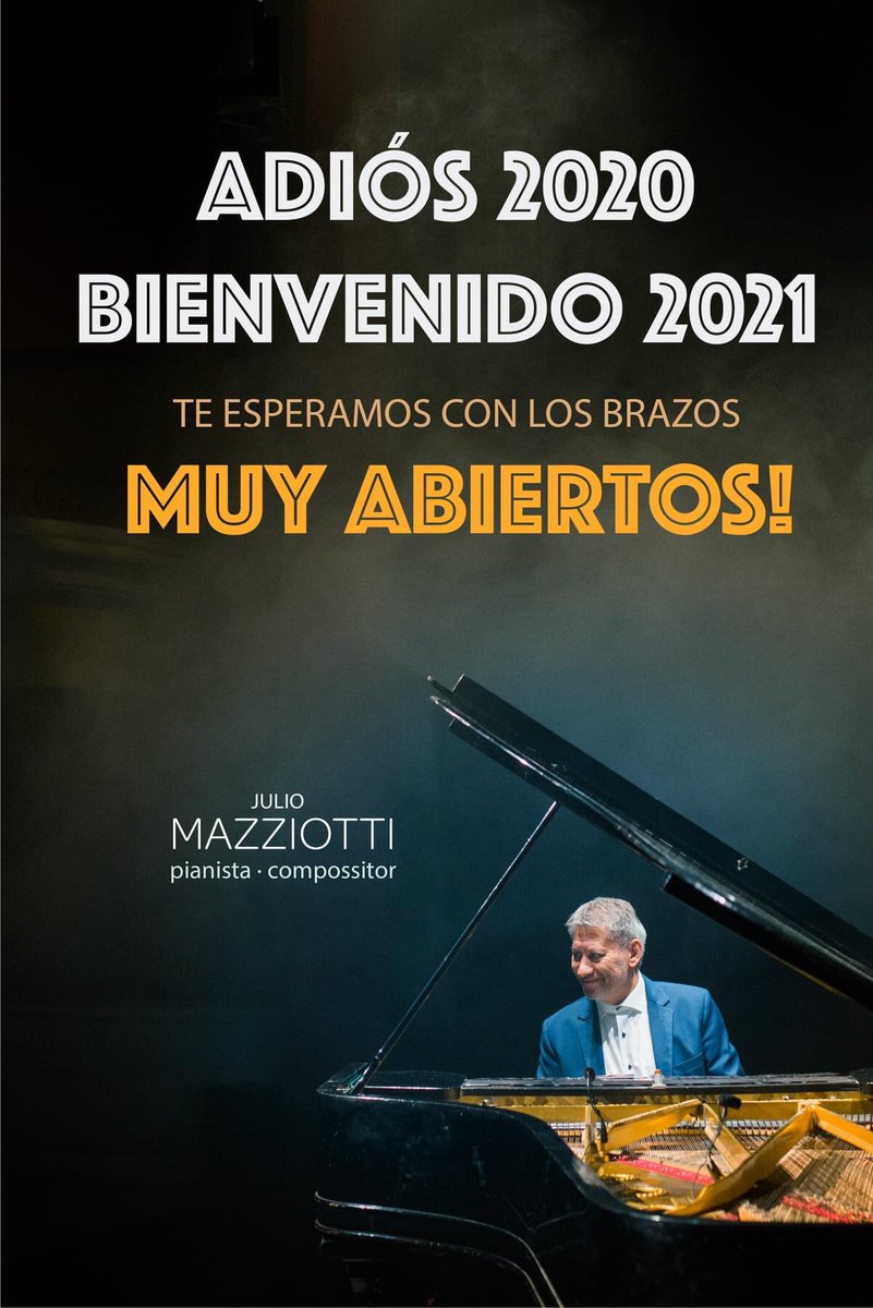 JulioMazziotti's tweet photo. Mis mejores deseos para todos aquellos de buena voluntad y nobles corazones!!! Los quiero!!! Buen comienzo 2021! 
#JulioMazziotti #FelizNocheVieja #felizanonuevo2021 https://t.co/5WLU6JQn5T