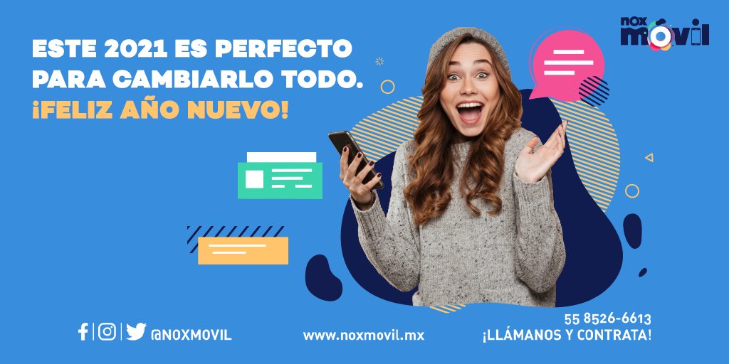En #NOXMóvil te deseamos un feliz y próspero #AñoNuevo en compañía de tu familia y seres queridos. Esperando que este #2021 logres tus objetivos y metas. ¡Gracias por tu fidelidad y preferencia!