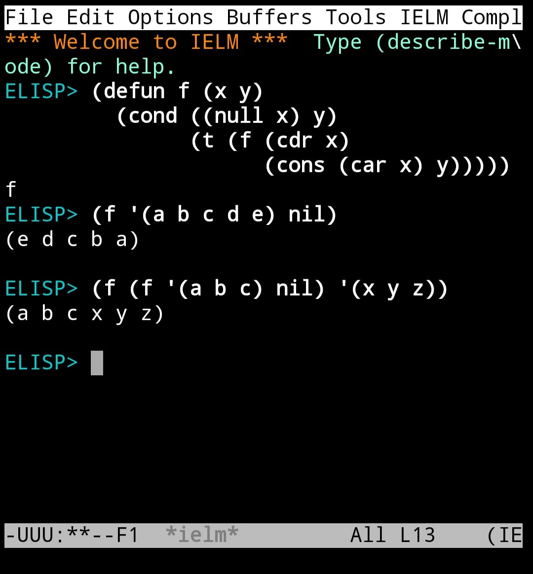 ytaki0801's tweet image. ちなみに，#PureLISP_sh もGNU Emacs内で実行可能．ある意味当たり前だけど，rlwrapよりも補完機能や履歴編集が強力．もっとも，#PureLISP_sh があくまで #LISP 体験用と考えると，GNU EmacsがあるならIELMで #EmacsLisp 使えばいいじゃんという話が．
#プログラミング