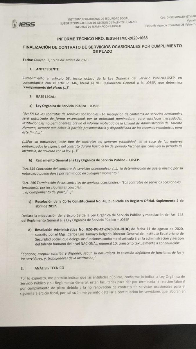 bessygranjaOK's tweet photo. En el Hospital @HtmcIess se anuncian DESPIDOS de personal médico (doctores, enfermeros y auxiliares) que trabajó durante PLENA PANDEMIA del coronavirus. Lo que llama la atención es que ocurre en un momento cuando hay un aumento considerable de pacientes con COVID-19 en hospital https://t.co/1qS8rITMtp