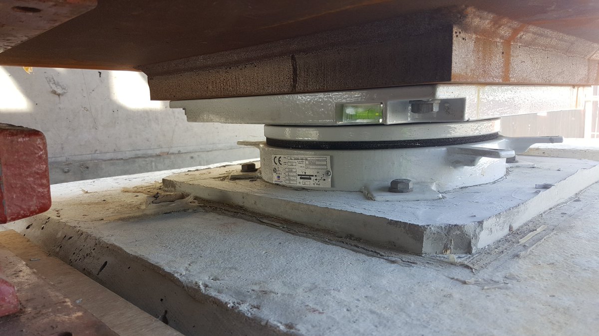 Then, the free-movement bearing. This allows movement in all directions. All of these can also permit or restrict vertical movement, depending on the requirements.