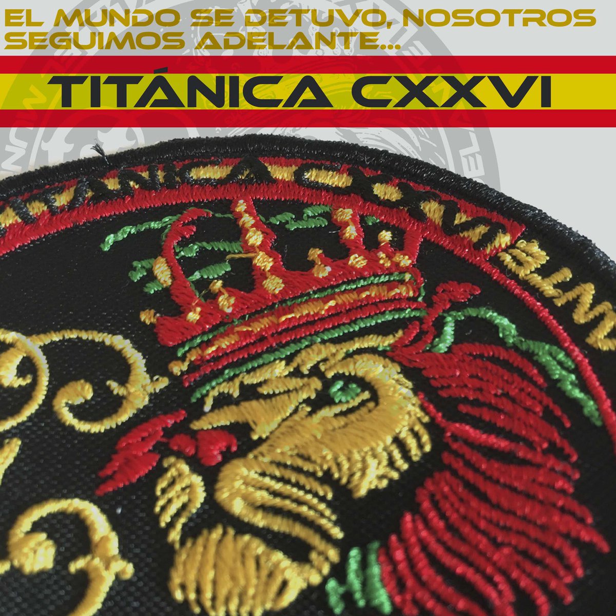 oscars126's tweet photo. El mundo se detuvo, nosotros seguimos adelante. TITÁNICA CXXVI 🇪🇸
¡5€ PARCHE+ENVÍO!
Escríbeme privado para instrucciones.
(El total del beneficio, que es 1.50€ por parche, va destinado a la lucha contra el cancer de mama)
#GuardiaCivil #promocion126 #titanica126 #parche #leon https://t.co/6yJWqt3IOP