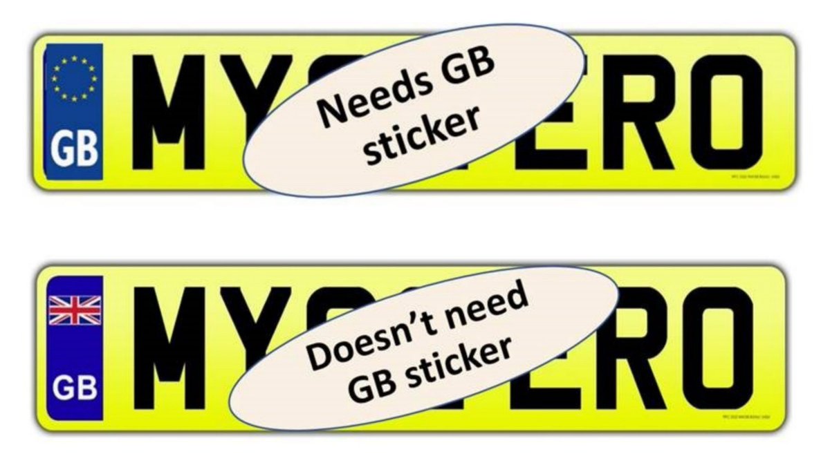 UK motorists driving in the EU from 1 January:
🚙 Number plates with the EU logo will need a separate GB sticker.
🚗 Number plates with GB + Union Flag don’t need a sticker in most EU countries. <—— we’ve been supplying new ones for the last 12 months.