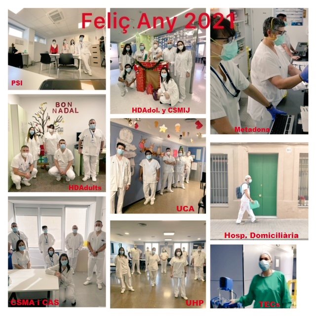 L'equip d'infermeria de Salut Mental de <a href="/parctauli/">Consorci Corporació Sanitària Parc Taulí</a> us desitgem un Feliç any 2021. 
Molt orgullos d'aquest equip! Sempre compromès i centrat en donar la millor atenció i cura al pacient amb patologia mental i als seus familiars. Son uns cracks!!! @InfermeriaTauli <a href="/DiegoJPalao/">Diego J Palao</a>
