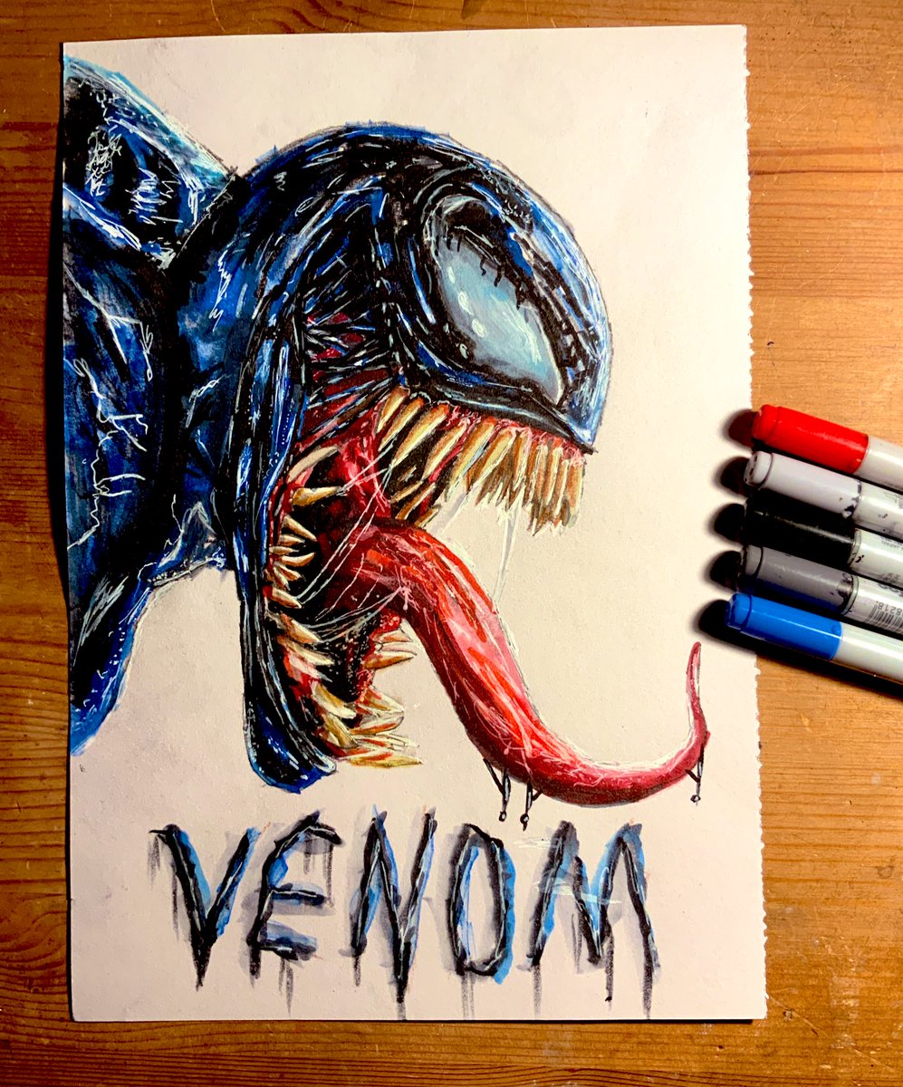 #venom #SpiderMan #Marvel #ArtistOnTwitter #ArtistOnTwitter - Finally got round to drawing a character that I’ve somehow not drawn before....