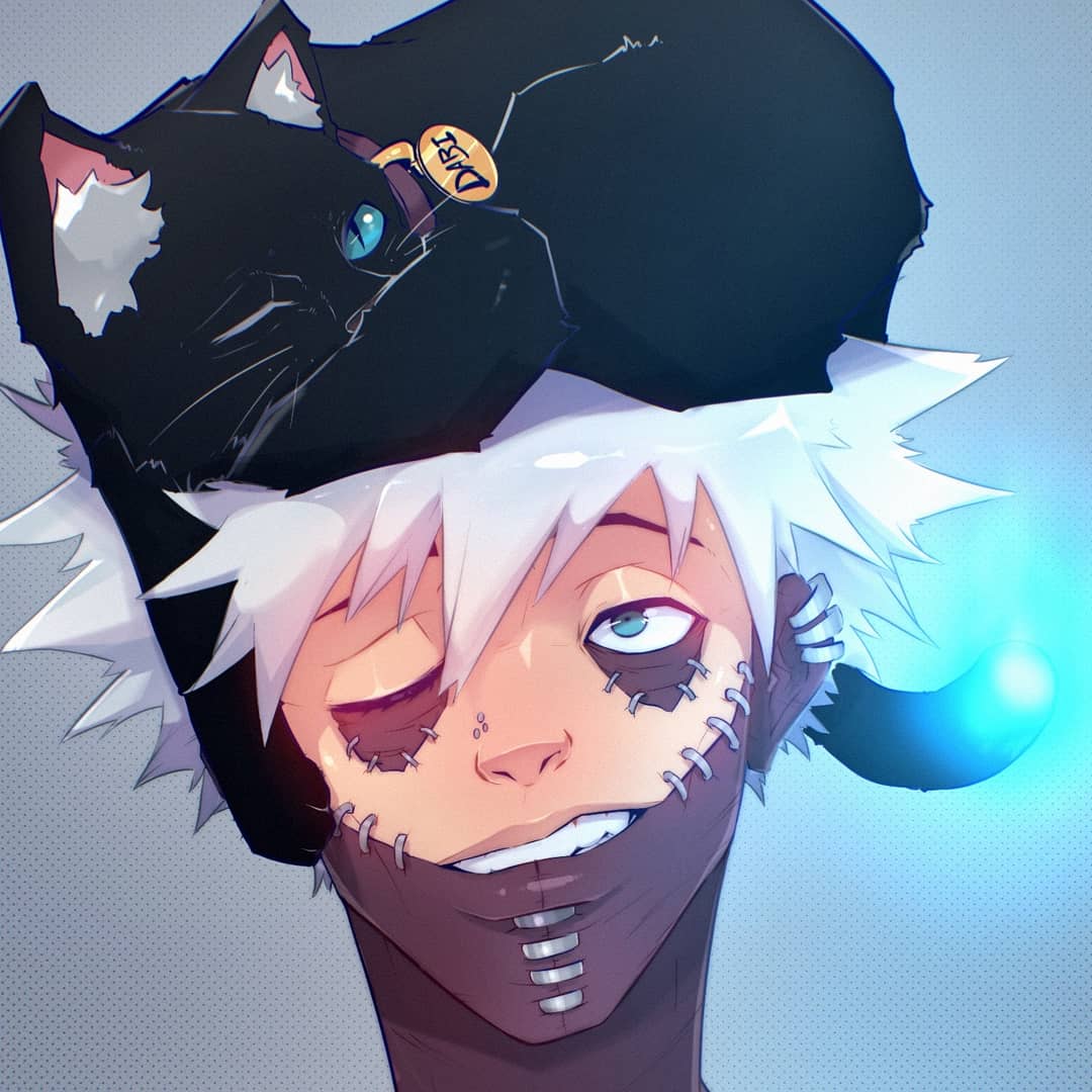 Touya + Kitty Dabi on head xD 
Happy New Year's eveeeee!