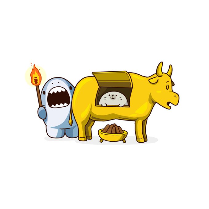 あけましておめでとうございます!丑年ですね?今年もよろしくお願いします #サメーズ 