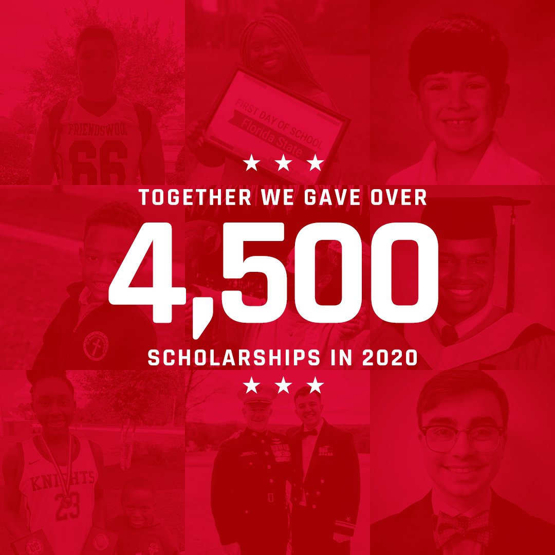 What a year 2020 has been! We were blessed to have awarded over 4,500 scholarships to our military families. We are looking forward to what 2021 will bring!

Happy New Years Eve 🍾 🎇🕕 ✨