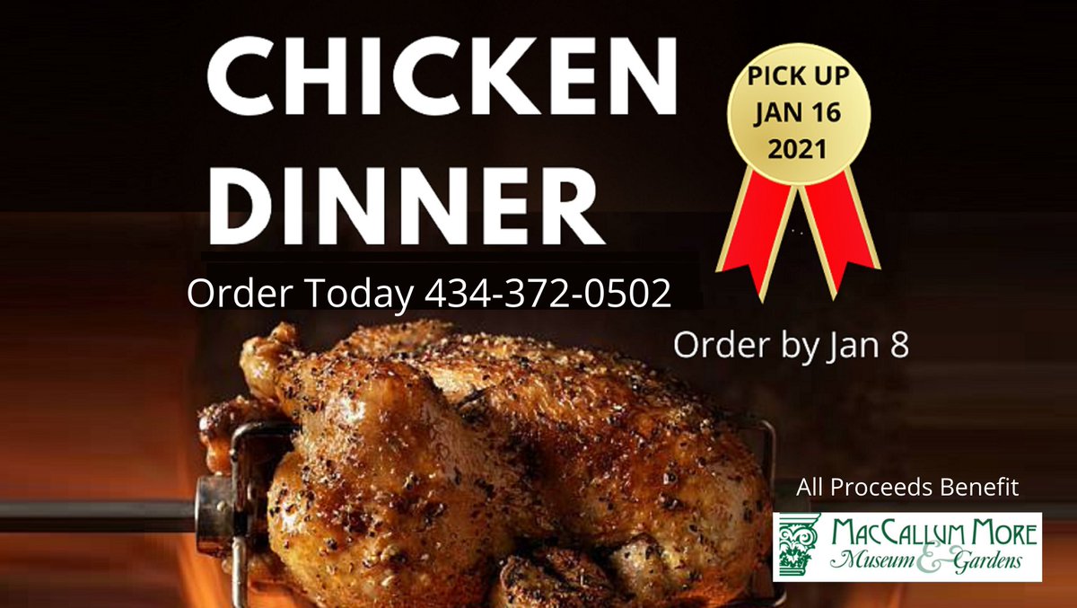 mmmg_more's tweet photo. Chase City, VA BBQ Chicken Dinner to benefit the gardens.  Place your orders today for pick up on Jan 16.  Visit Facebook for more info https://t.co/R1Jd4Afhcp #VA #Tourism https://t.co/xHcPTmusLe