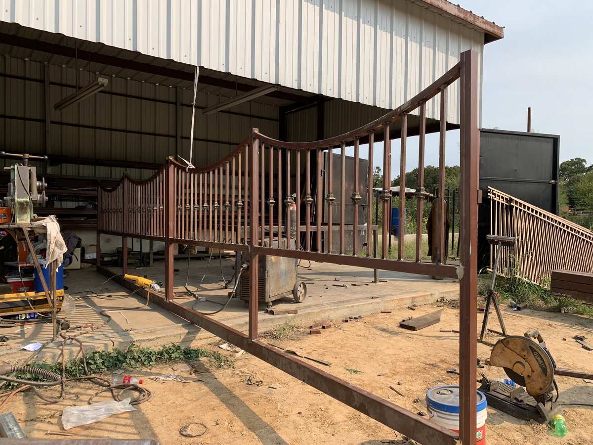 dfwfence's tweet image. Gate fabrication, custom slide gate #gateshop #slidegate