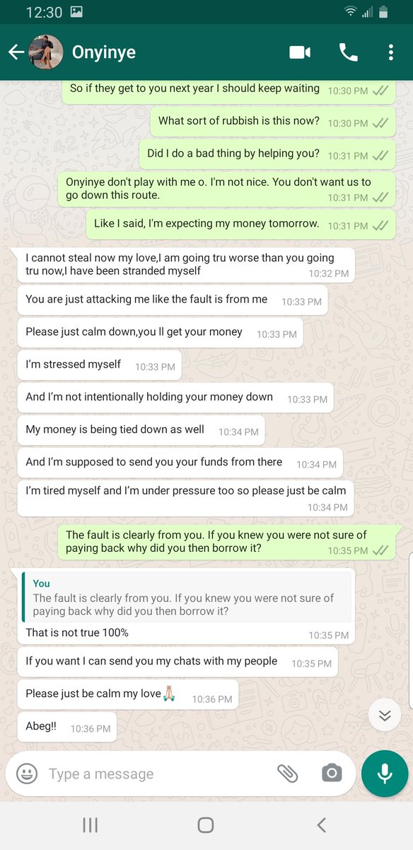 I started coming up with fake stories saying the money wasn't mine thinking that she'd have a change of heart and pay up. You people should see what she started telling me Meanwhile she was balling and uploading on IG I kid you not (mzzsplendor_official).