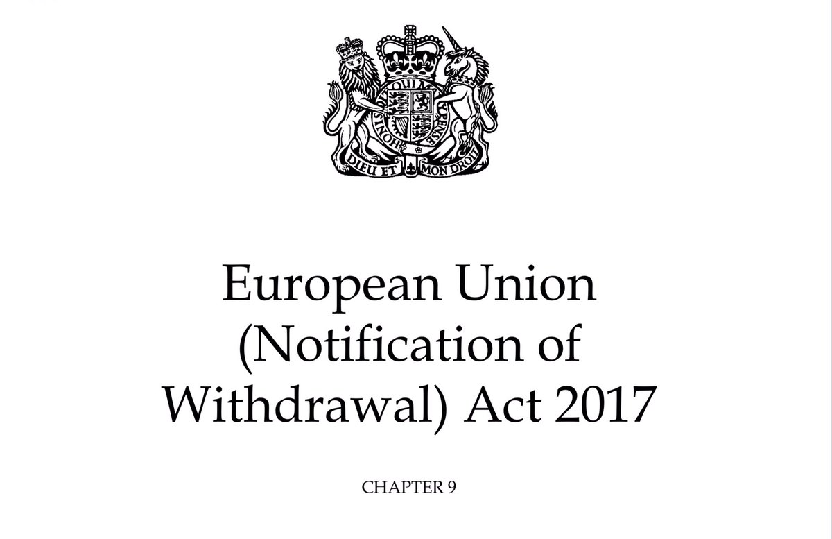 16/3/2017 - The European Union (Notification of Withdrawal) Act receives Royal Assent. A major milestone in the process.We haven’t even started leaving yet but it’s already a hard road we’re travelling...but this is our moment & no-one is taking it away/44