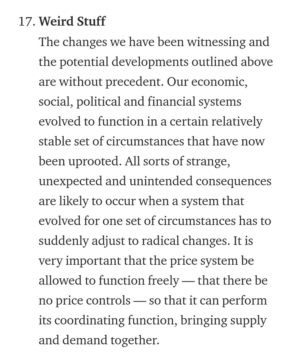 9Expected more downright weird, unexpected stuff to happen economically due to lockdown + macroeconomic measures. Record high unemployment AND record high stockmarkets at same time *was* one weirdness, but I'd expected more given unprecedented situation https://kmswinkels.medium.com/covidonomics-what-will-the-covid-19-crisis-do-to-our-political-economy-13fa2b8844d0