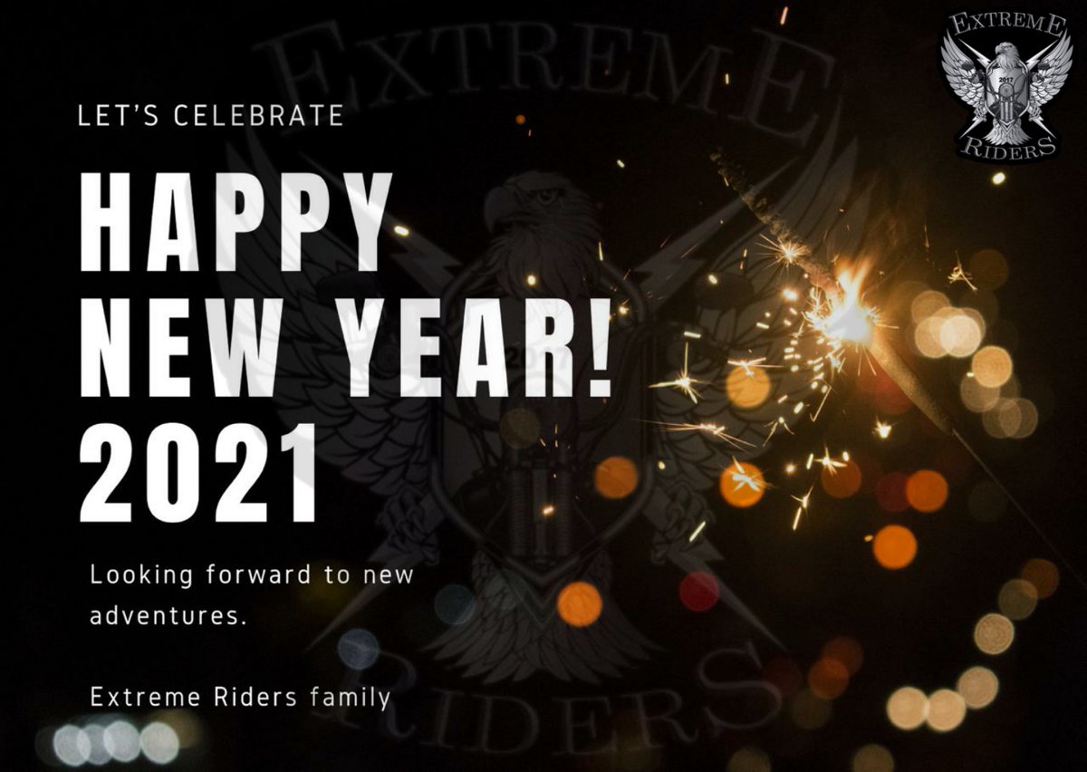 ExtremeRidersAr's tweet photo. #Extremeriders family wishing you all a Happy New Year 2021 . 🎉🎆🥳
#كل_عام_وانتم_بخير 

#happynewyear #newyear #motorcycleclub #اكستريم_رايدرز #harleydavidson #bikers #هارلي_ديفيدسون #hog https://t.co/AzmTVTRln8