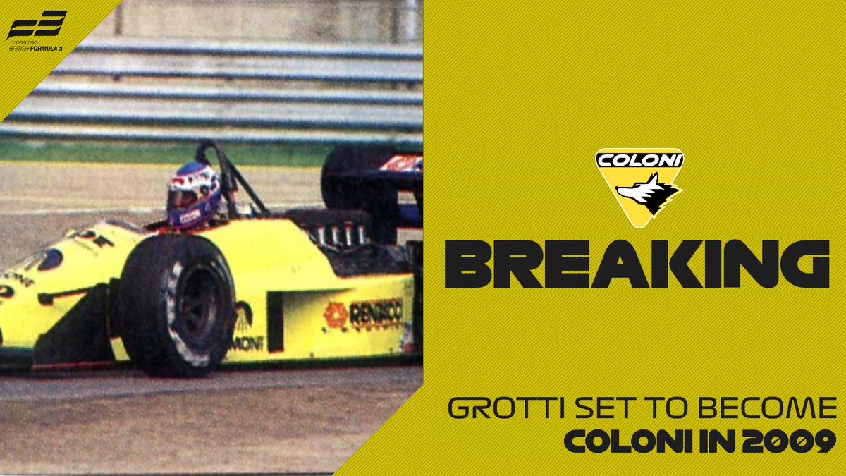 F3BritishVerse's tweet photo. BREAKING! 🚨

Scuderia Grotti (@ScuderiaGrotti) está definida para tornar-se Coloni Motorsport (@ColoniF1V) em 2009!

#BritishF3 | #F1V https://t.co/hB9hBswHPZ