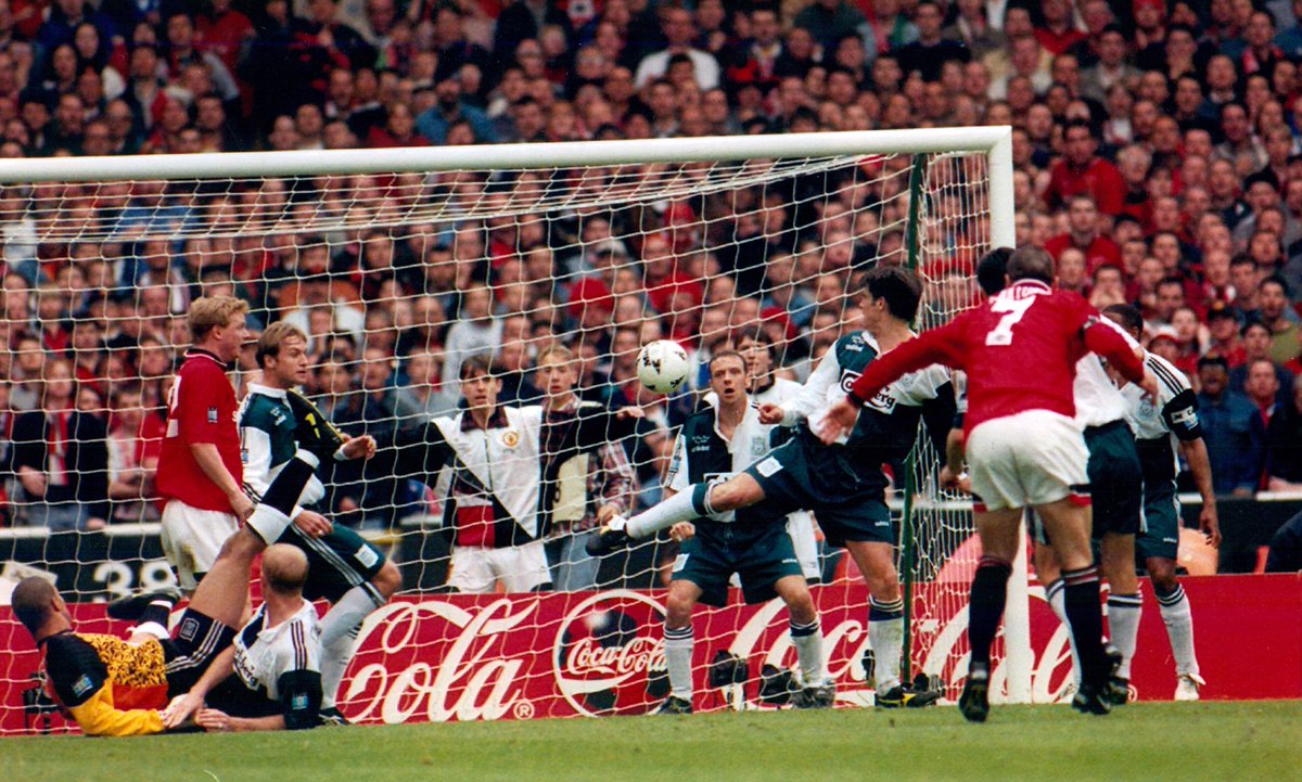  11th May 1996 FA CupThe Double Double. Cantona inspired a young United to domestic champions and now inspired a 1-0 win over fierce rivals Liverpool, scoring the only goal as United complete a 2nd league and cup double!12/38
