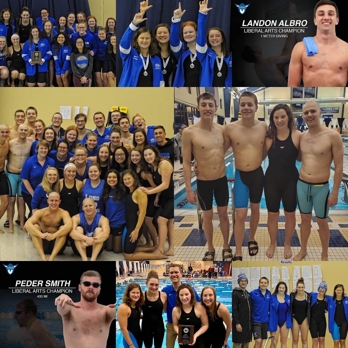 LutherSwimDive's tweet photo. 2020 was a great and interesting year for Luther Swimming and Diving! The 2019-2020 season finished with a huge jump up the conference standings, two LAC champions, two coaches of the year, and PR's for the whole team!
#LSDFamily #Tradition
1/3 https://t.co/8WY5PDIA8u