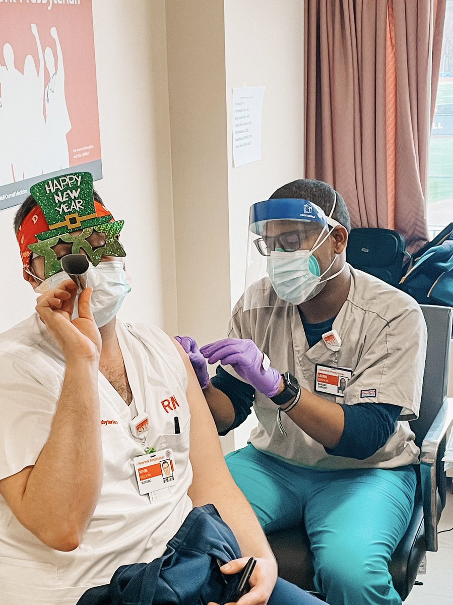 haileykoop's tweet photo. Happy New Year from the Allen COVID Vaccine Clinic! @HeadRNColumbia @nyphospital https://t.co/V8qoaRaib3