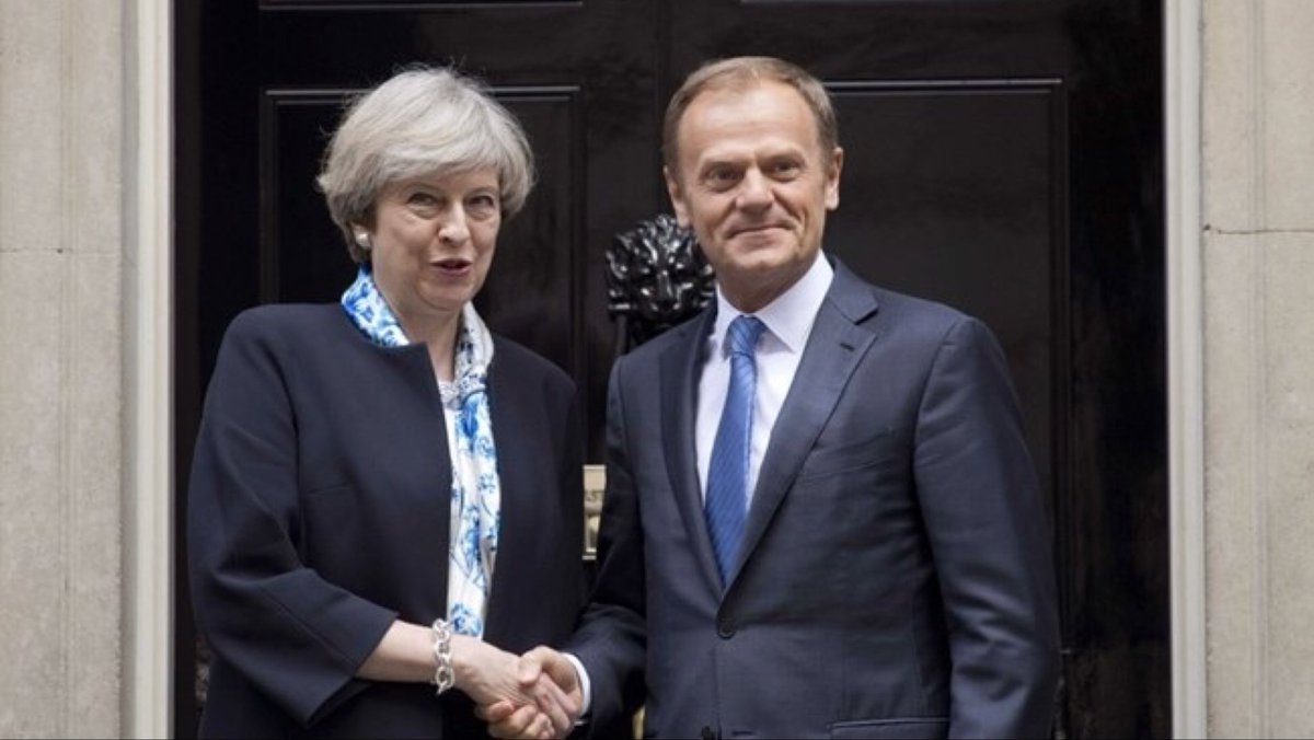 6/4/2017 - Theresa May & Donald Tusk meet in Downing StreetThe PM reaffirms the UK’s position on Gibraltar & insists there will be no negotiation on the territory’s sovereignty.Too right. /47