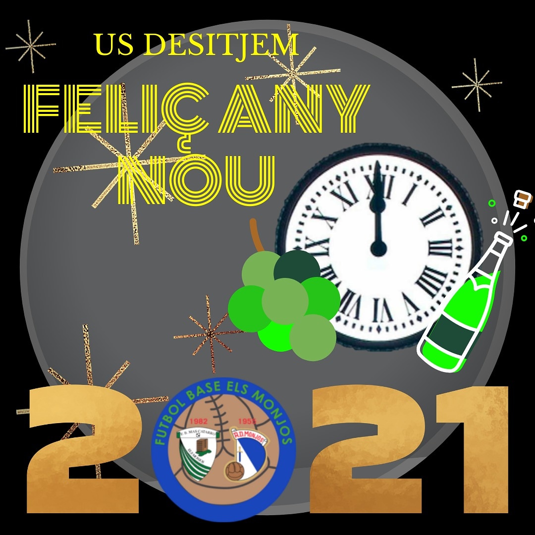 L'AD MONJOS-FB MAS CATARRA us desitja una bona entrada a l'any 2021

#Nochevieja2020 #NewYear #Adios2020 #fbmascatarro #ADMONJOS